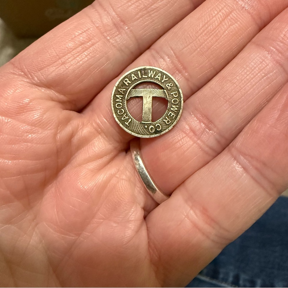 1920s TACOMA RAILWAY & POWER CO WASHINGTON Train Streetcar Bus Transit Token